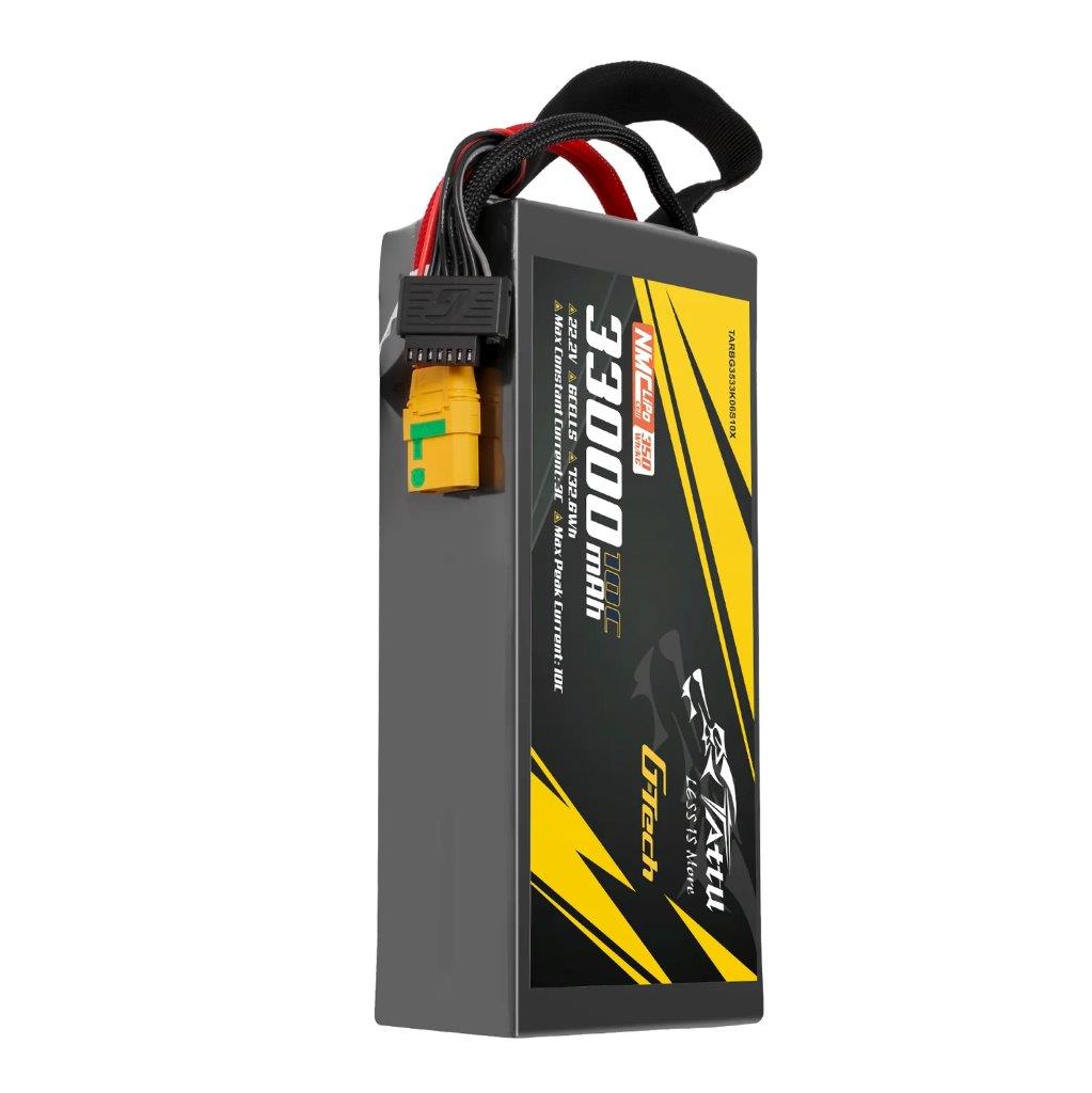 Tattu Semi-solid 350Wh/kg 33000mAh 10C 22.2V 6S1P G-Tech Lipo Batt Pack, XT90-S - 4