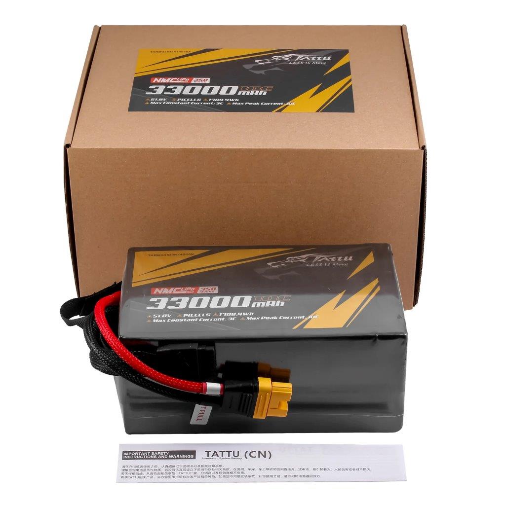 Tattu Semi-solid 350Wh/kg 33000mAh 10C 51.8V 14S1P Lipo Battery Pack w/ AS150U-F - 5