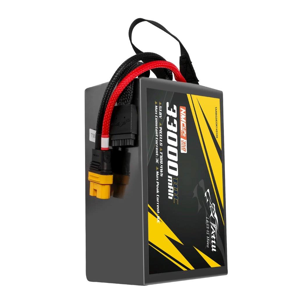 Tattu Semi-solid 350Wh/kg 33000mAh 10C 51.8V 14S1P Lipo Battery Pack w/ AS150U-F - 4