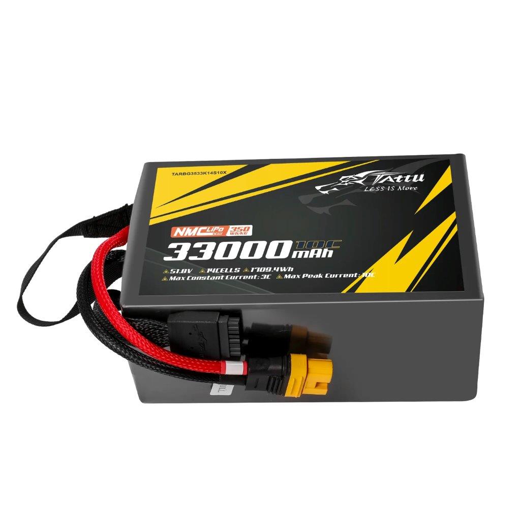 Tattu Semi-solid 350Wh/kg 33000mAh 10C 51.8V 14S1P Lipo Battery Pack w/ AS150U-F