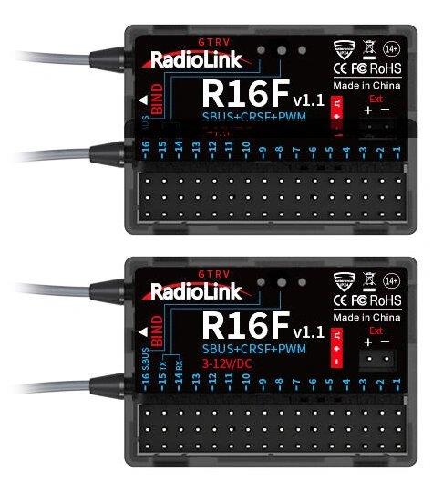 RadioLink T16D Mode-1 RC Sändare med 2x R16F Mottagare - 2