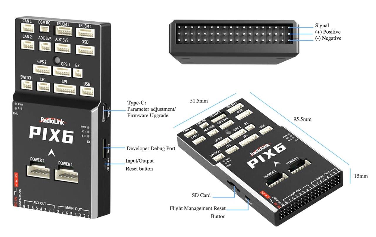RadioLink PIX6 Flight Controller - 9