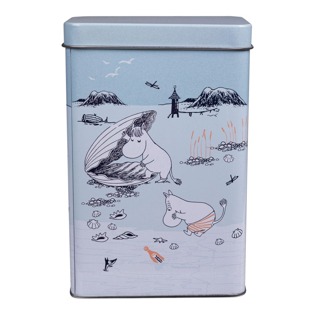 Moomin Coffee Can - Beach Trip Blue