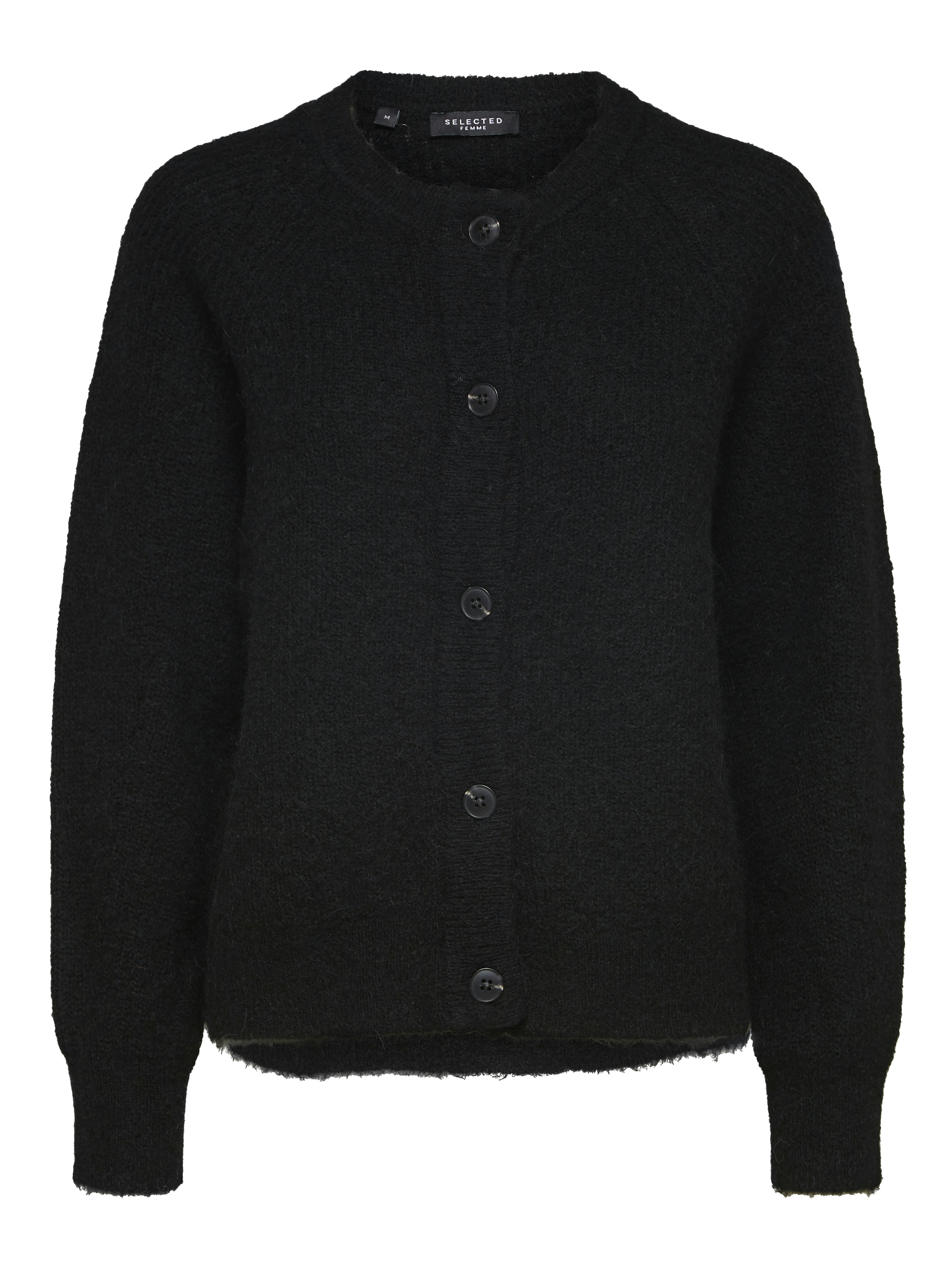 SLWLULU LS KNIT SHORT CARDIGAN NOOS Black