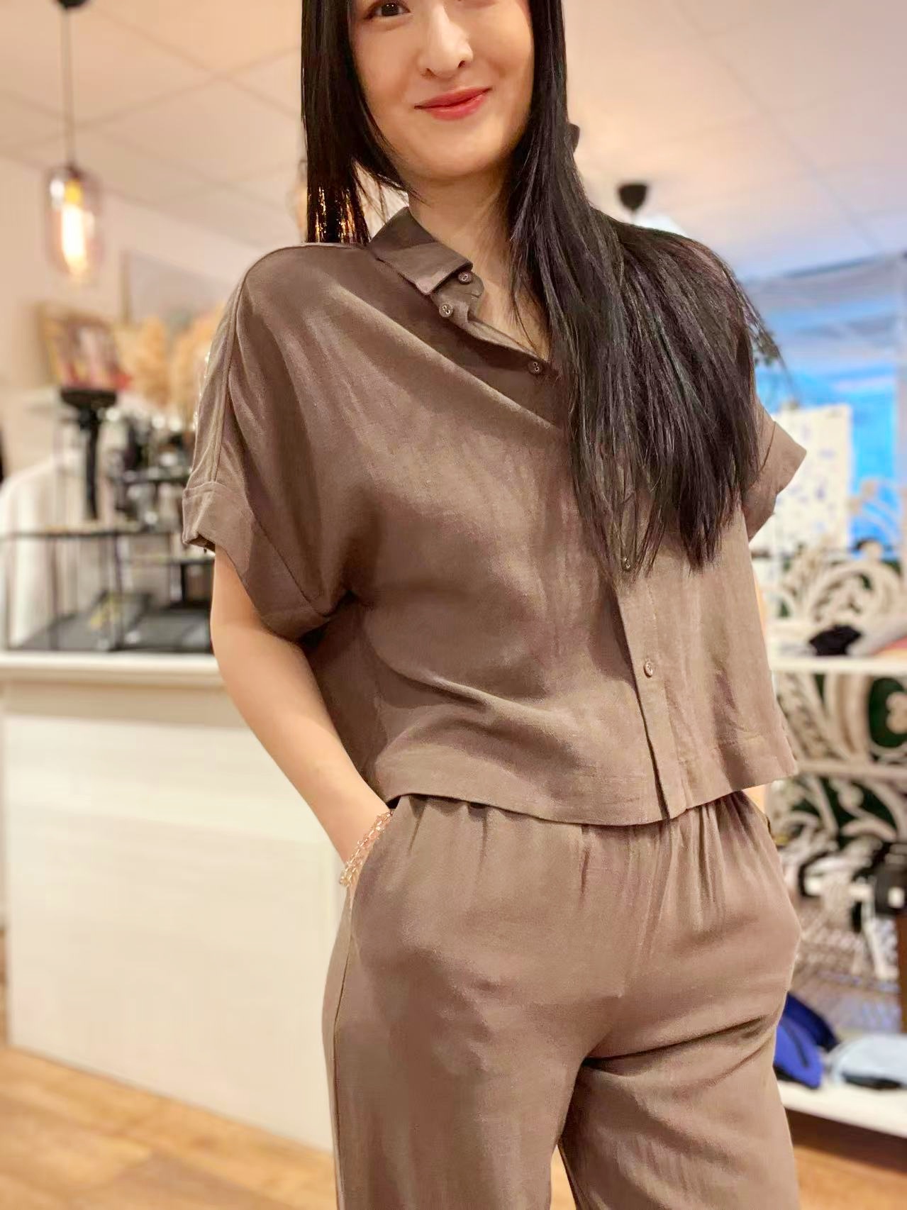 Selected Femme Viva Cropped Sun Shirt - 2