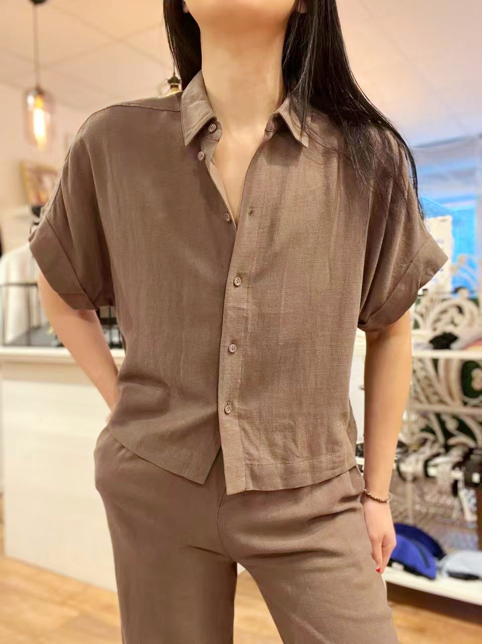 Selected Femme Viva Cropped Sun Shirt - 4