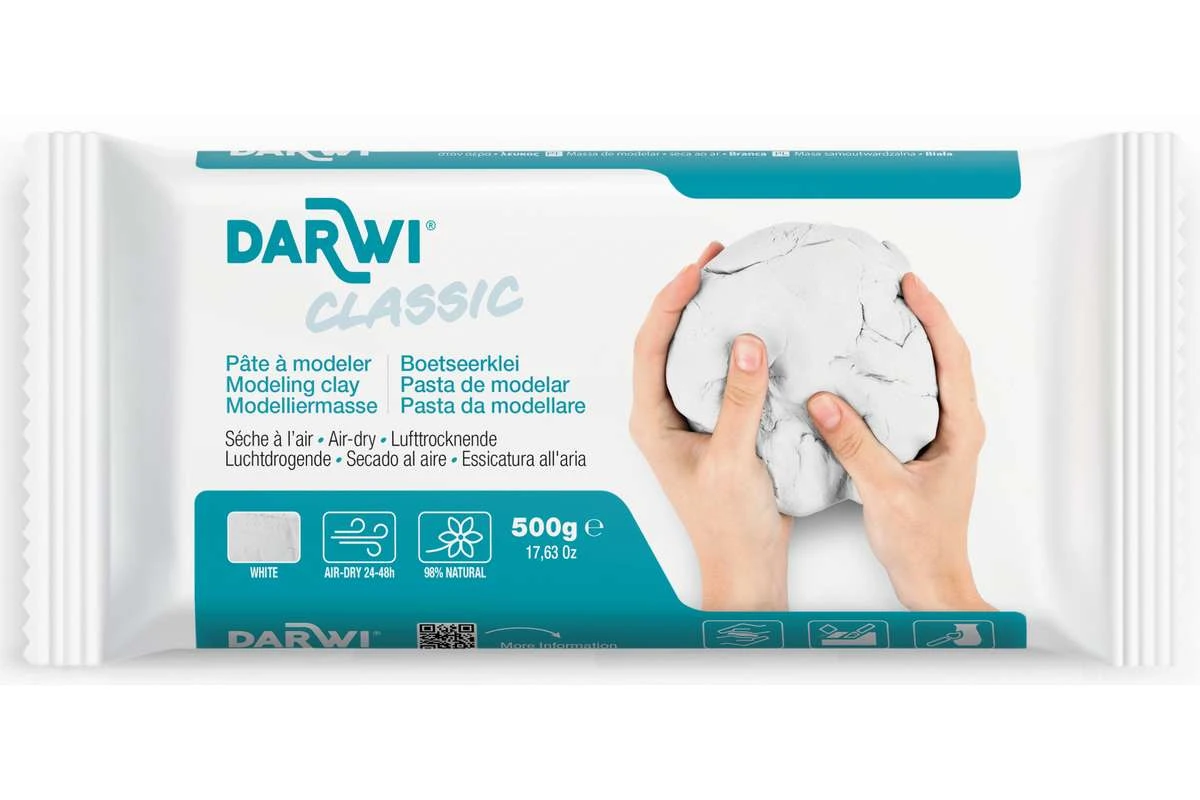 Cernit Darwi modeling clay Classic White 500g