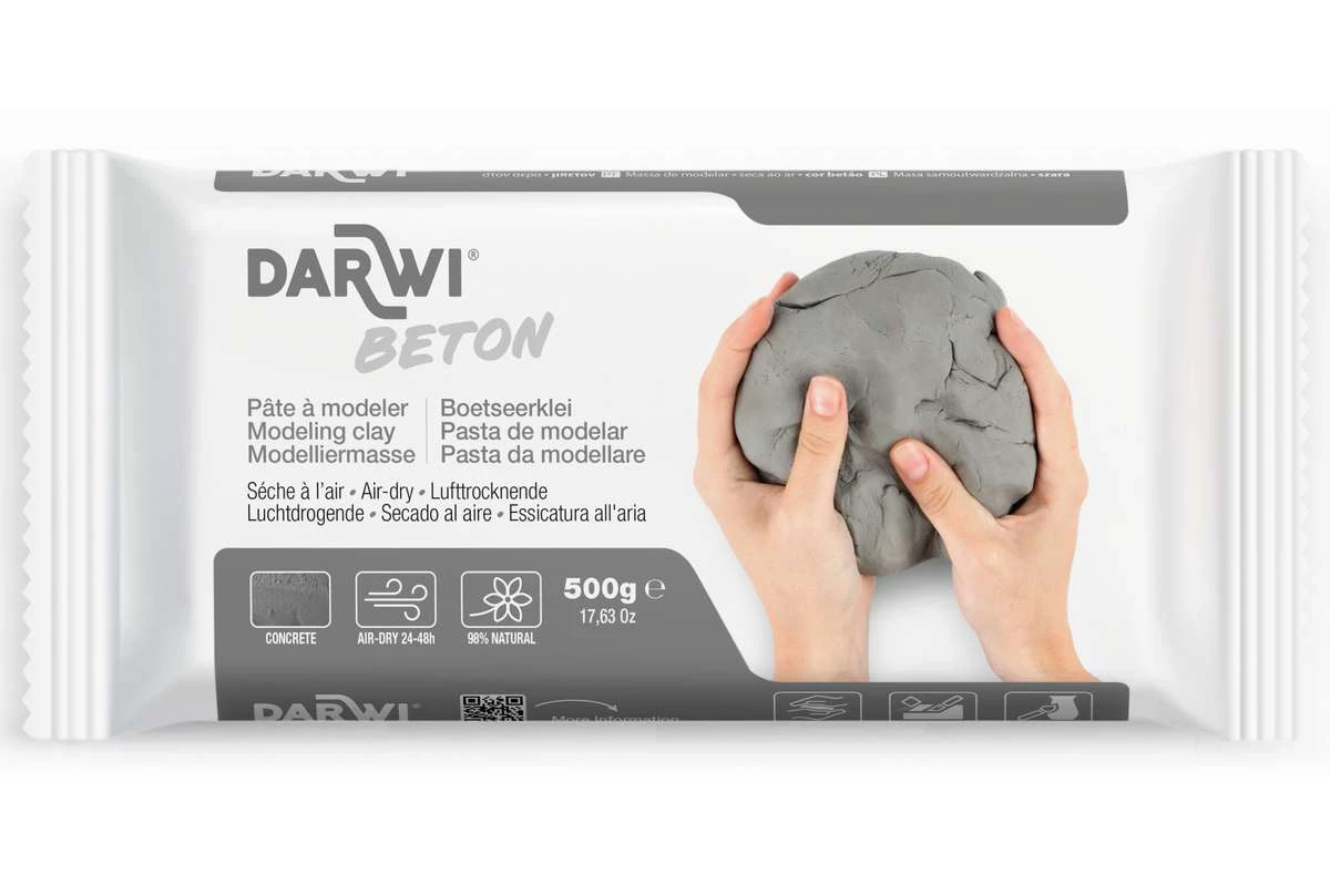 Cernit Darwi betong modelleringlera 500g Grå