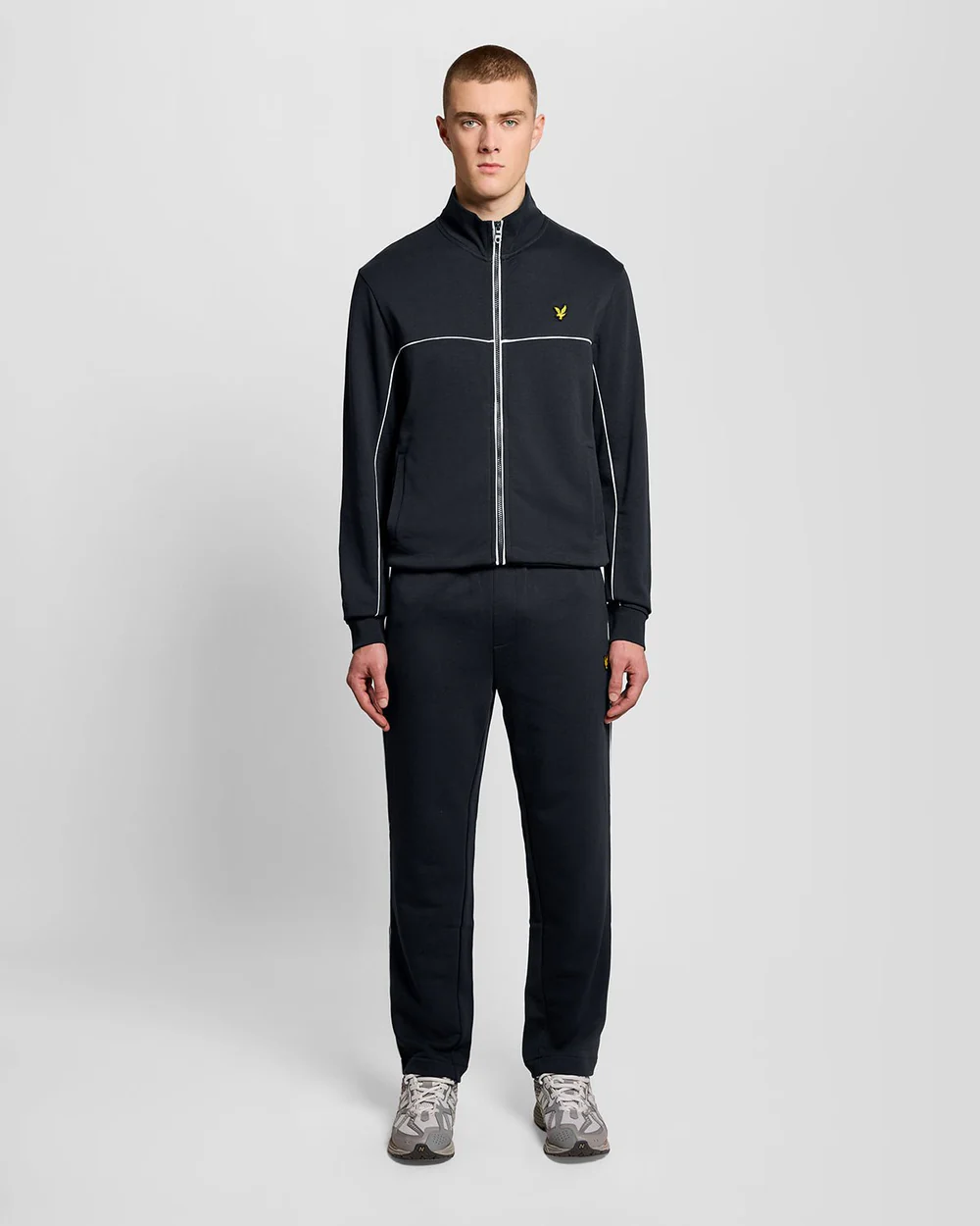 Lyle & Scott - Piped Straight Leg Track Bottoms - Dark Navy - 2