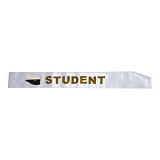 Sash "Student" White/Gold