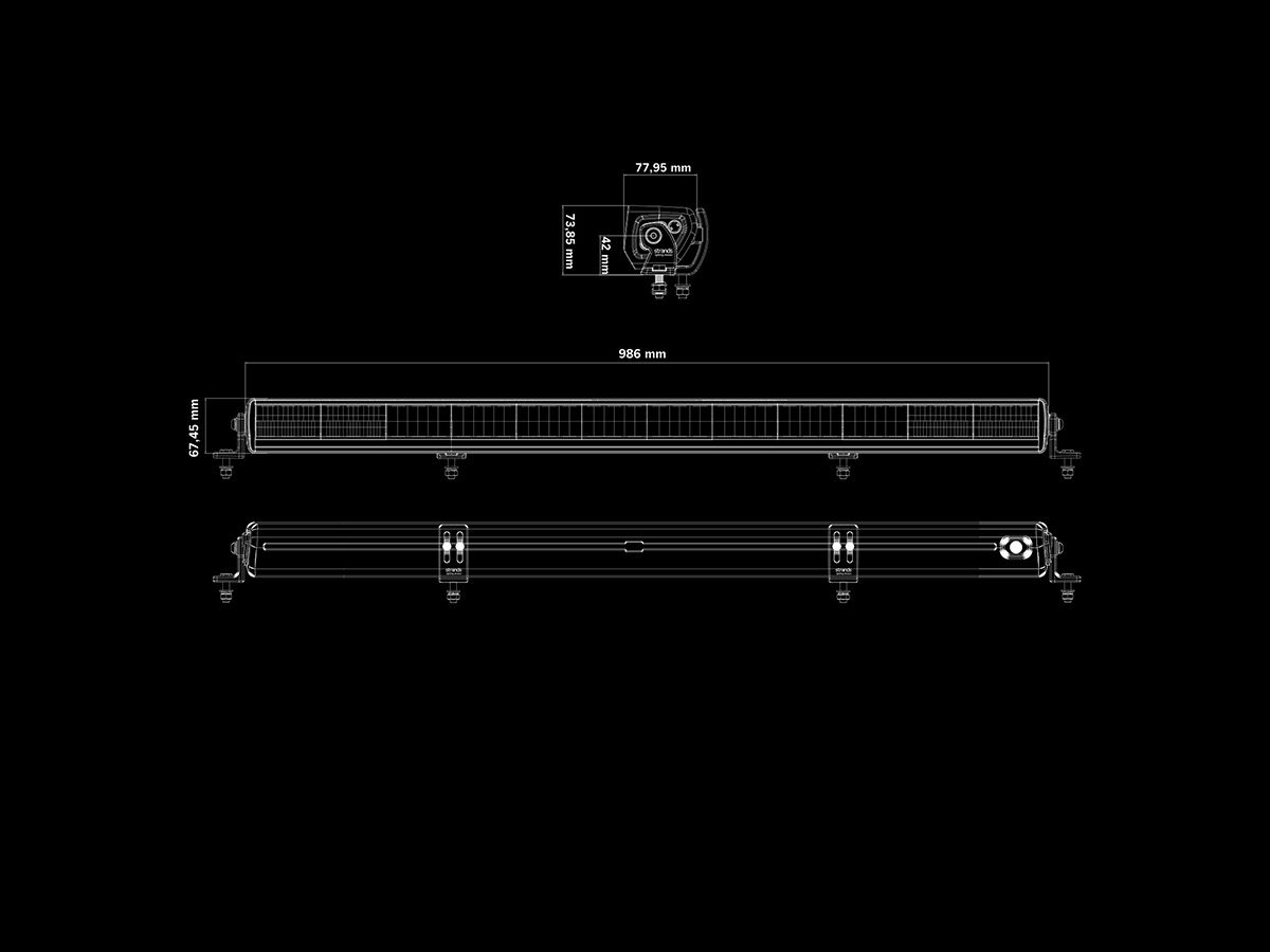 Skylord 40" 338W  LED light bar - Built-in relay - 3