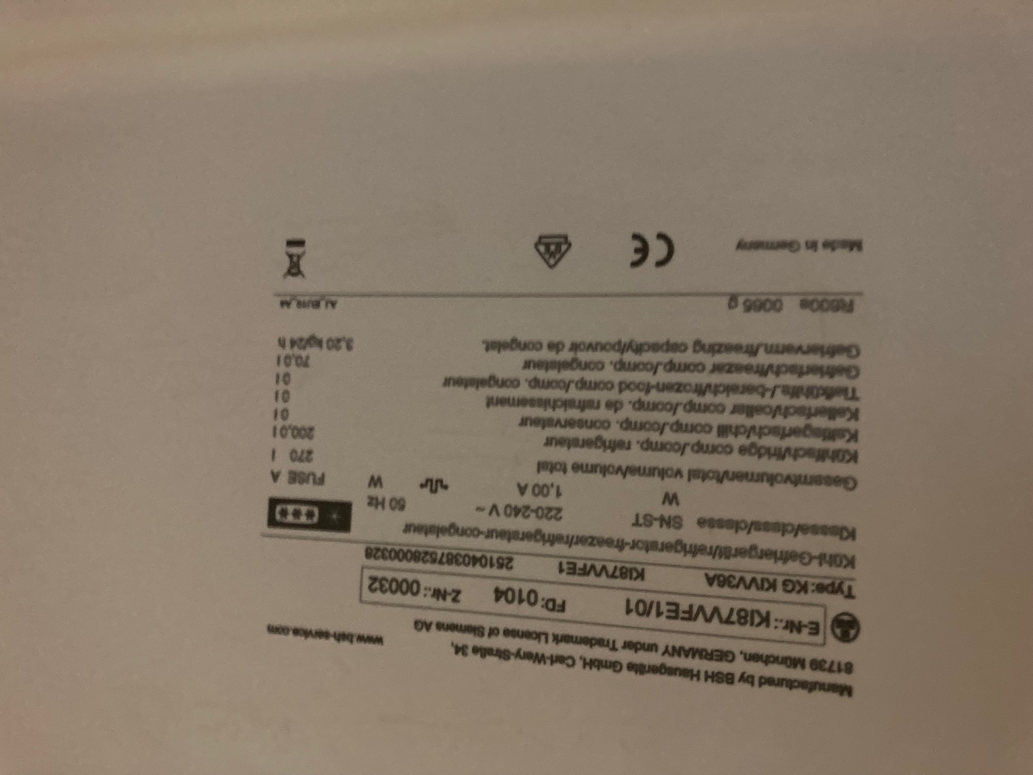 Siemens IQ300, Integrerad kyl-frys - 3