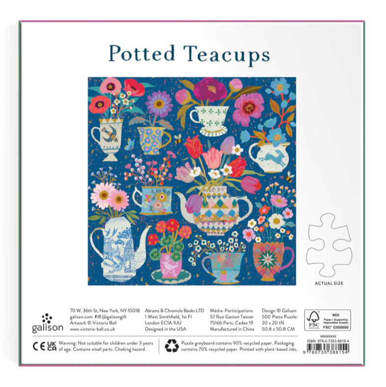 Potted Teacups : Pussel 500 bitar  - 4