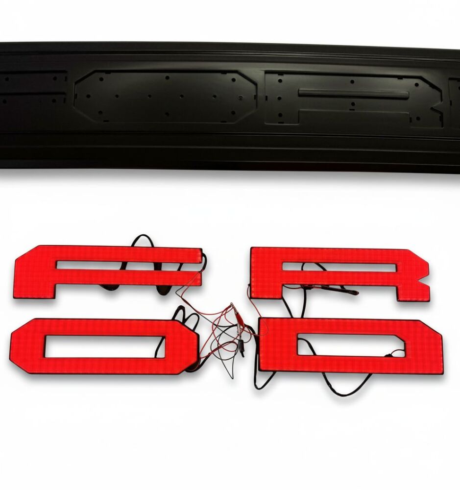 LED Bakluckepanel – Raptor Style – Matt Svart - 6