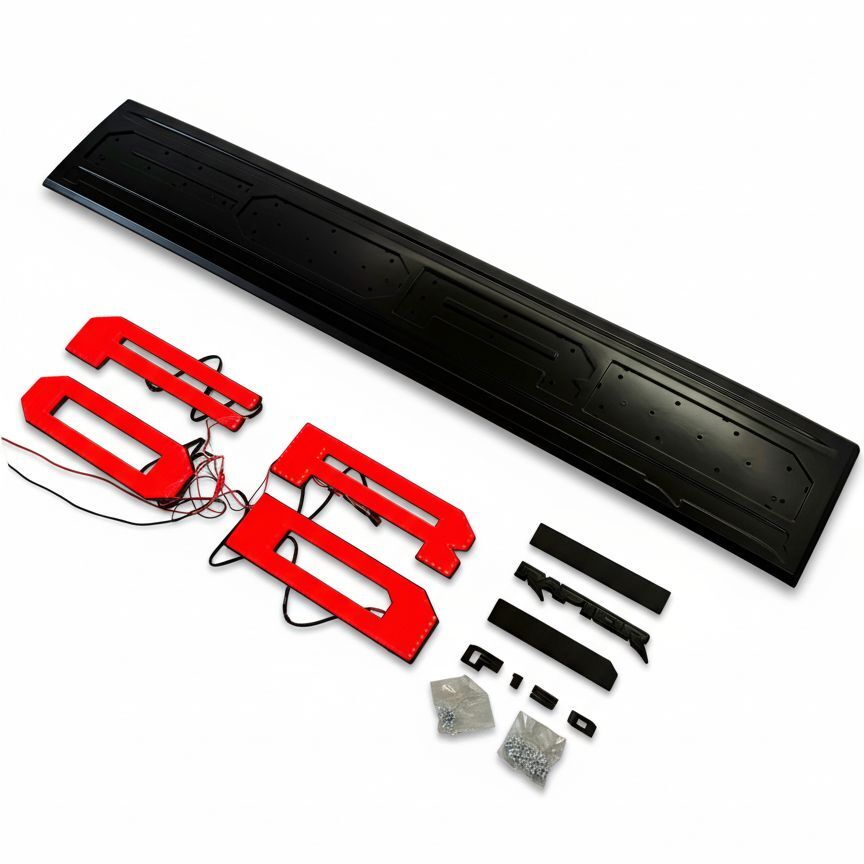 LED Bakluckepanel – Raptor Style – Matt Svart - 2
