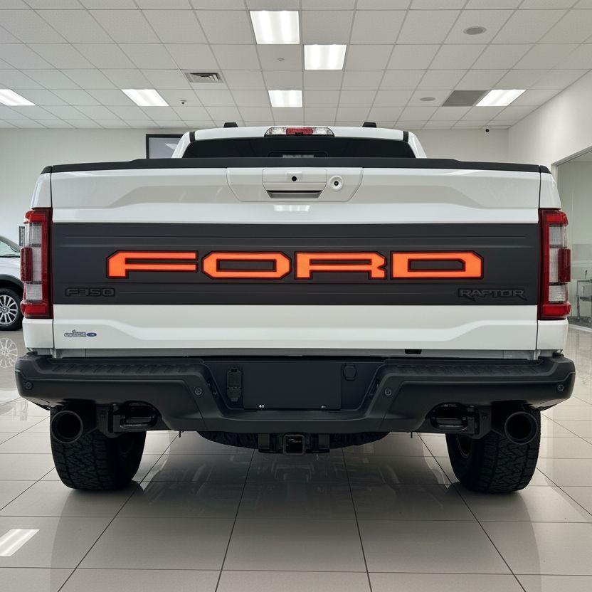 LED Bakluckepanel – Raptor Style – Matt Svart