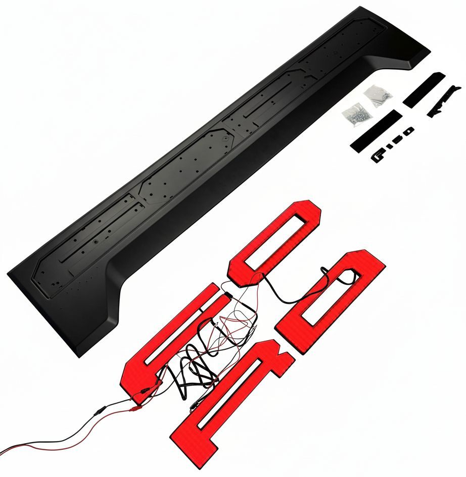 LED Bakluckepanel – Raptor Style – Matt Svart - 4