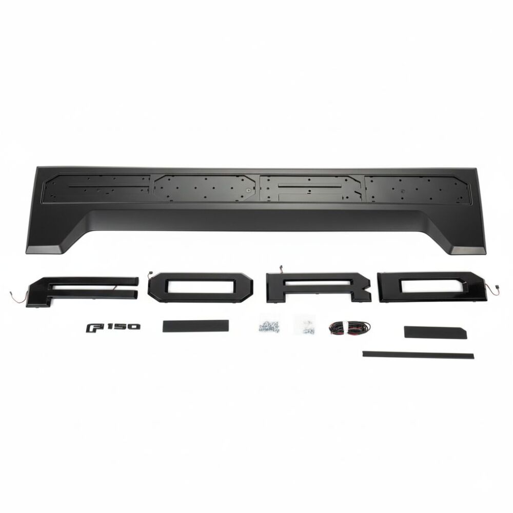LED Bakluckepanel – Raptor Style – Matt Svart - 2