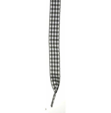 Skosnören 110  cm, rutig- svart