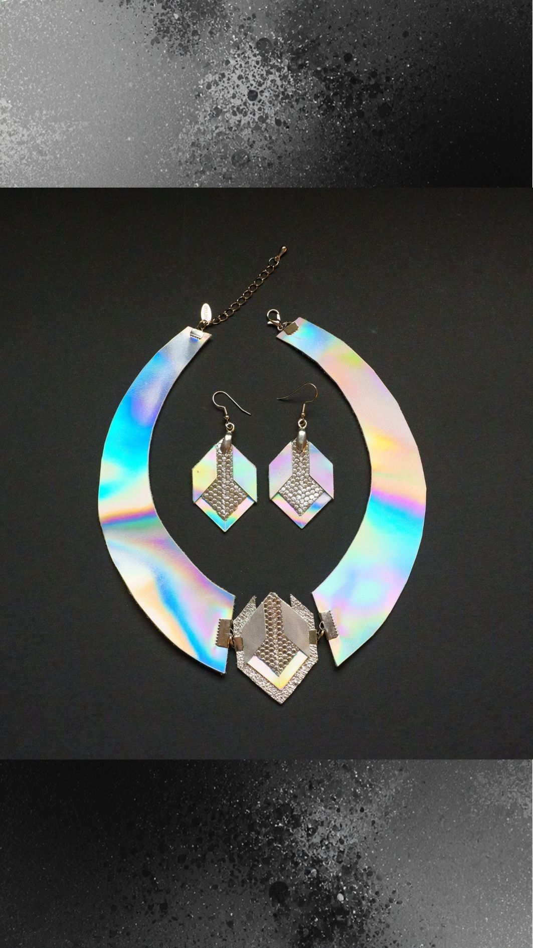 FUSION set Iriserande (örhängen och halsband)