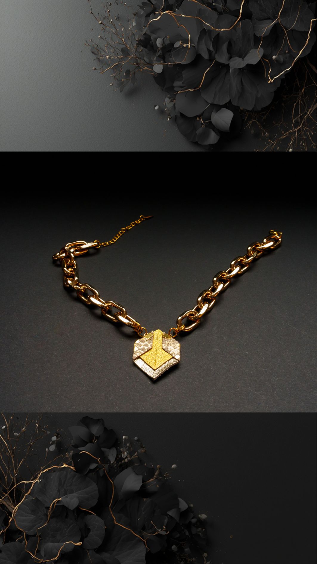 Origami Fusion Chocker Guld