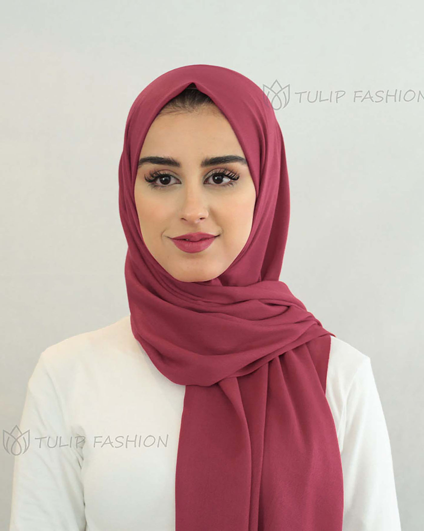 Hijab - Pashmina - Djup Mauve - 2