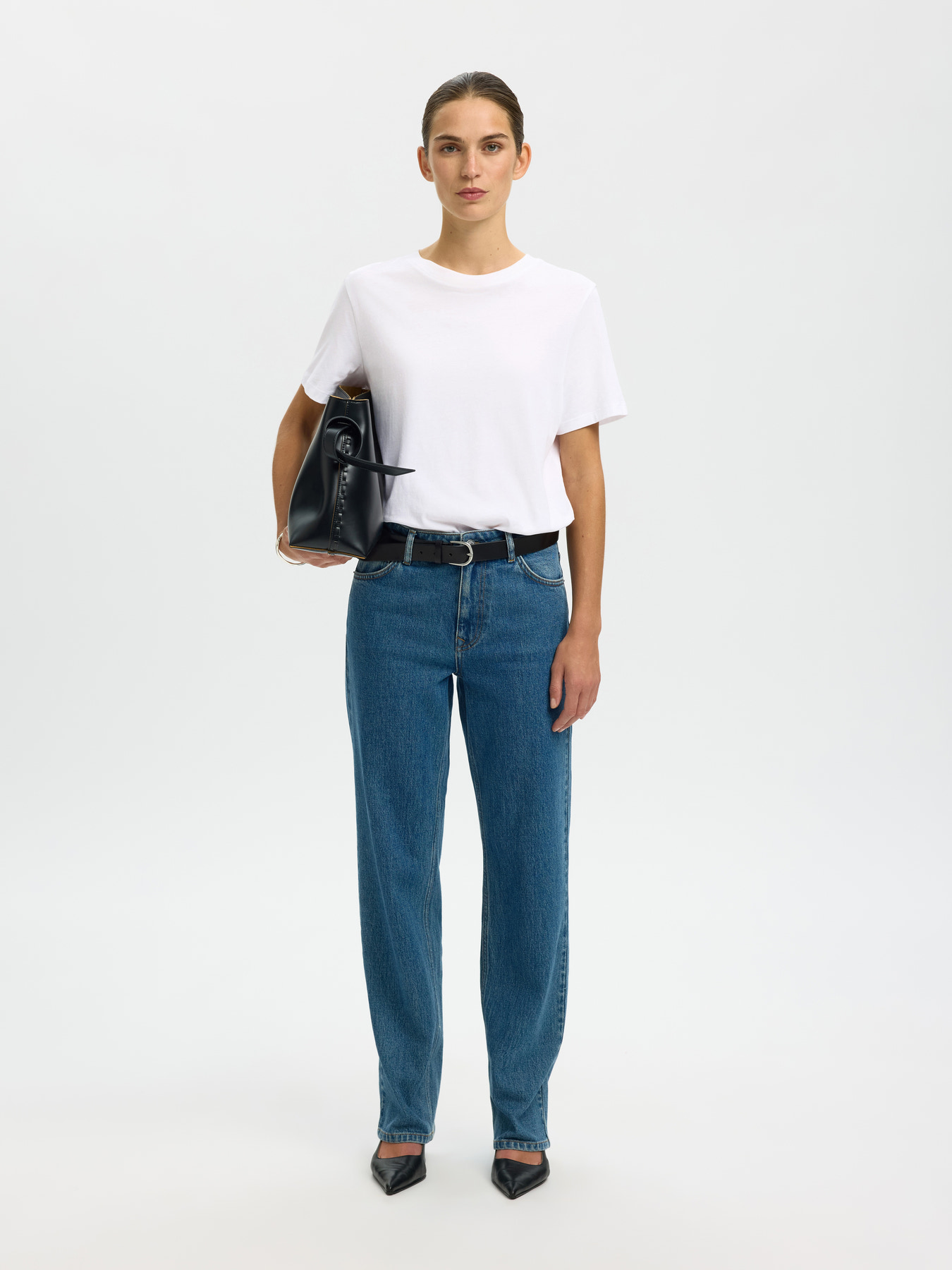 SLWMYESSENTIAL SS O-NECK TEE NOOS Bright White - 3