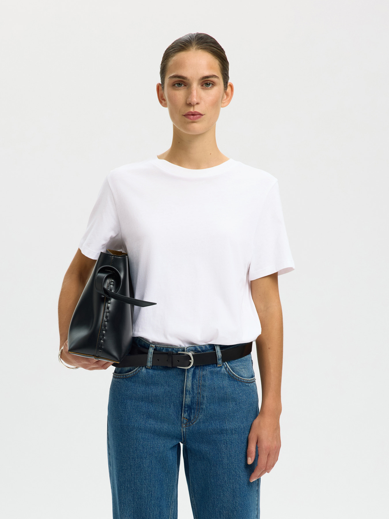 SLWMYESSENTIAL SS O-NECK TEE NOOS Bright White - 2