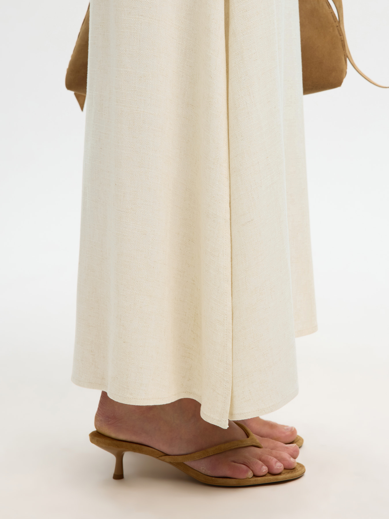 SLWVIVA HW ANKLE LINEN BLEND SKIRT NOOS Sandshell - 6