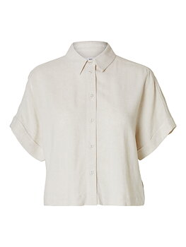 SLWVIVA SS CROPPED SUN SHIRT NOOS Sandshell