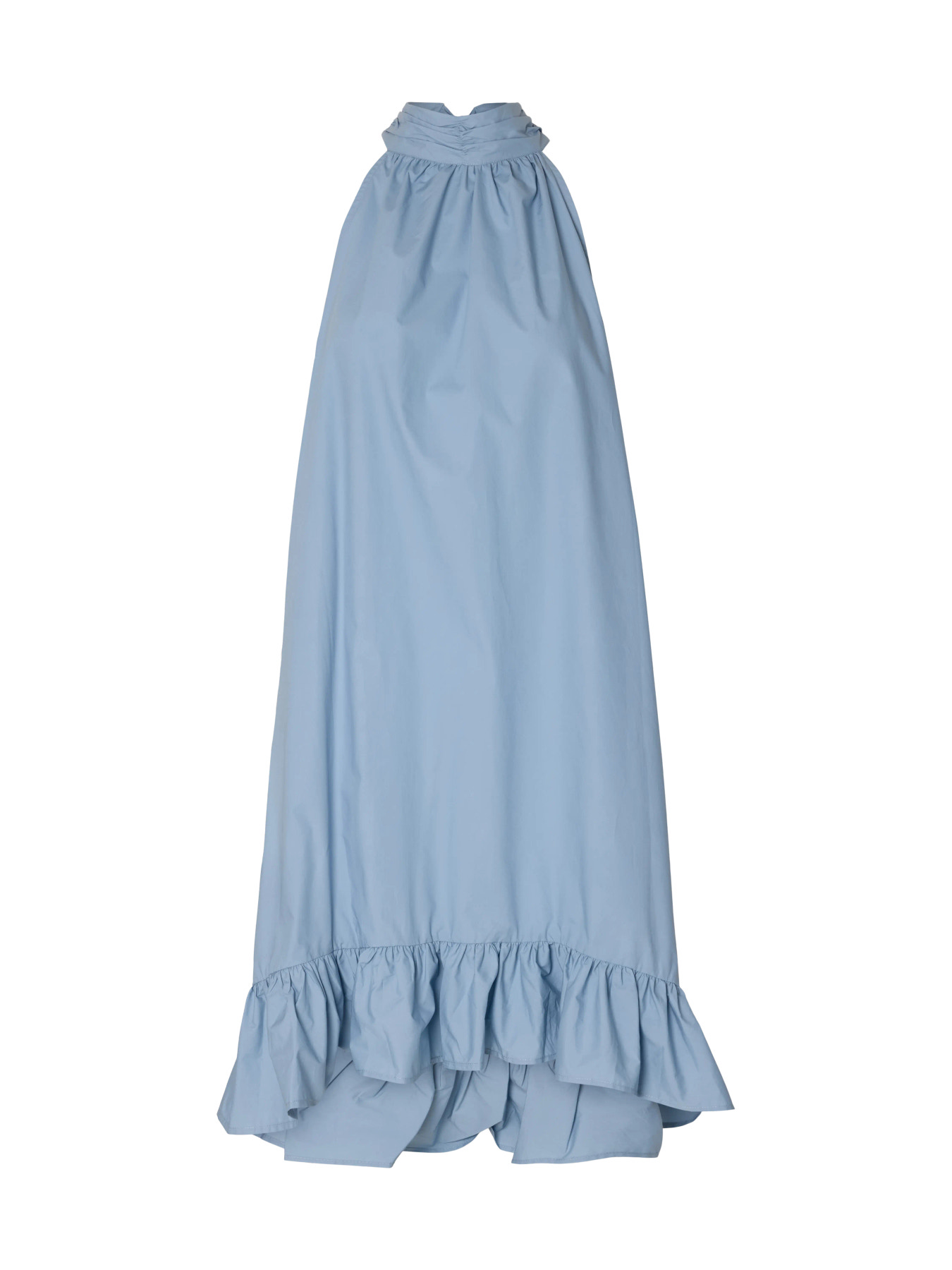SLFDELIA REGULAR SHORT HALTERNECK DRESS Dusty Blue