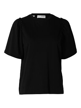 SLWPENELOPE 2/4 RUFFLE TEE NOOS Black