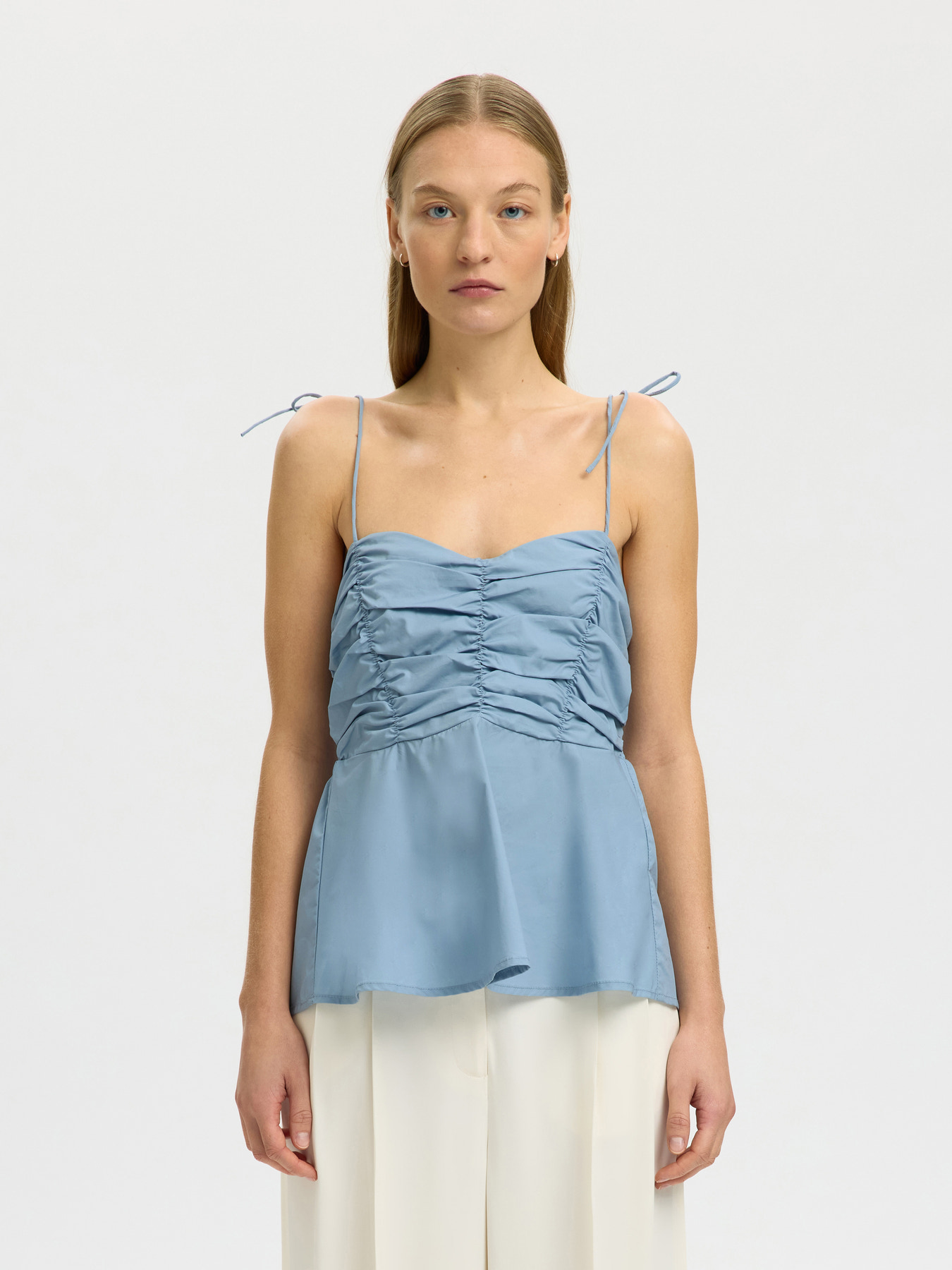 SLFDELIA STRAP TOP B Dusty Blue - 2