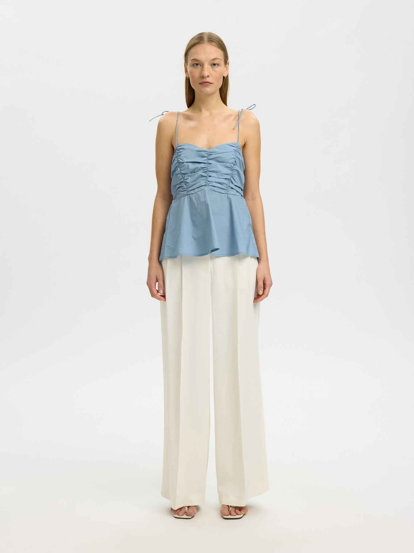 SLFDELIA STRAP TOP B Dusty Blue - 4