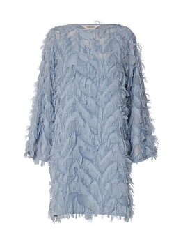 SLFMYLINE RELAXED LS BOAT NECK DRESS B Dusty Blue