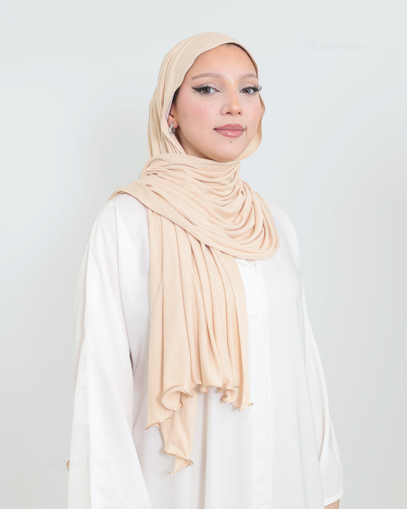 Hijab - Jersey Stretch - Light Beige - 2