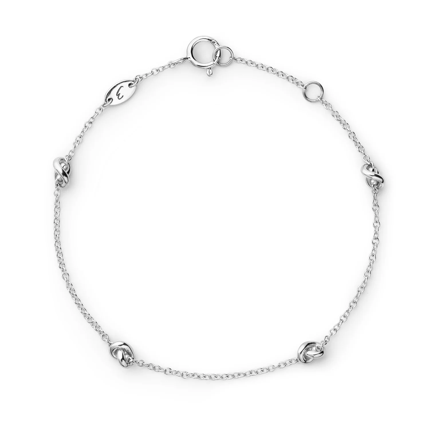 Legacy Knot Chain Valkokultainen rannekoru