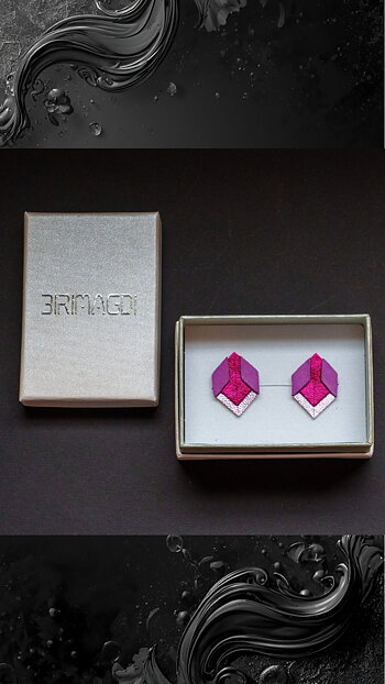 Origami Fusion Leather Mini Pink