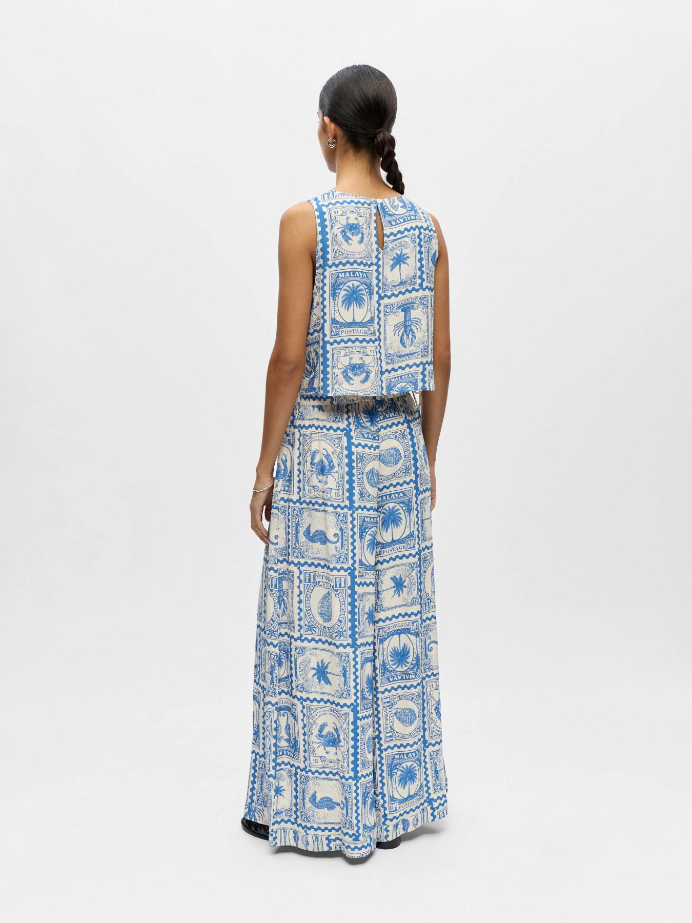 OBJVIMA SL RE CROPPED TOP 144 Birch Azure blue - 5