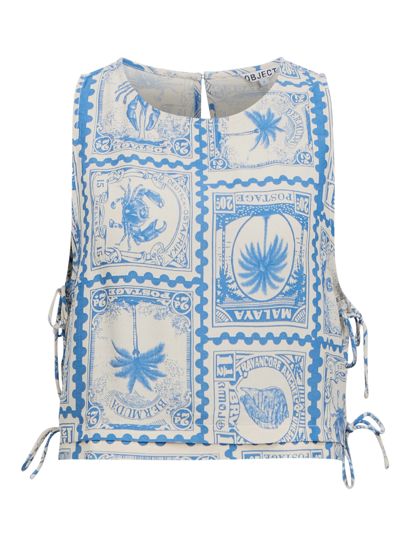 OBJVIMA SL RE CROPPED TOP 144 Birch Azure blue