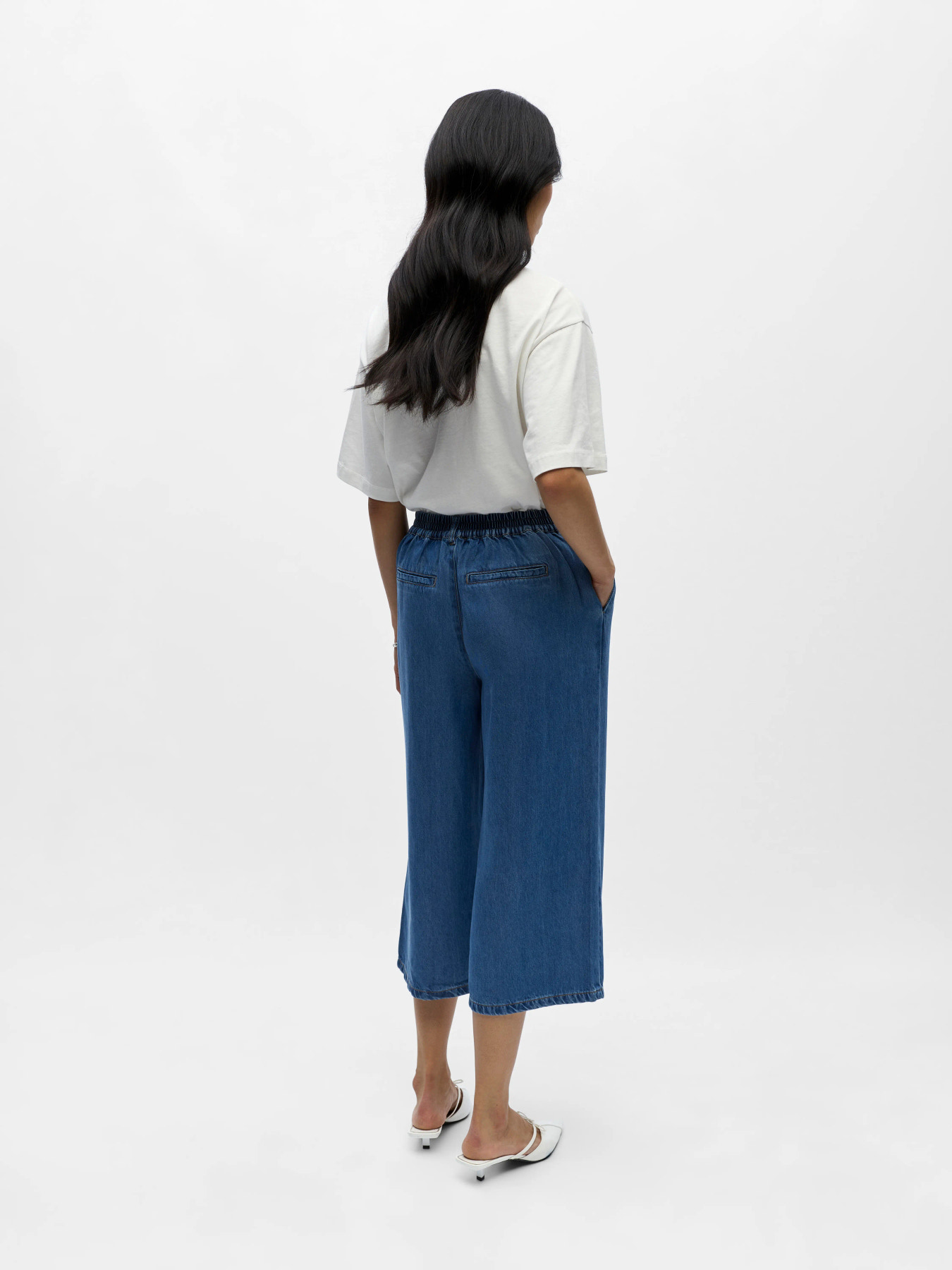 OBJFRAME MW CULOTTE PANT NOOS Medium Blue Denim - 6
