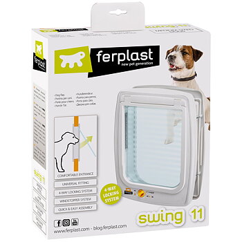 Ferplast - Kattlucka Swing 11 Tunnel Vit