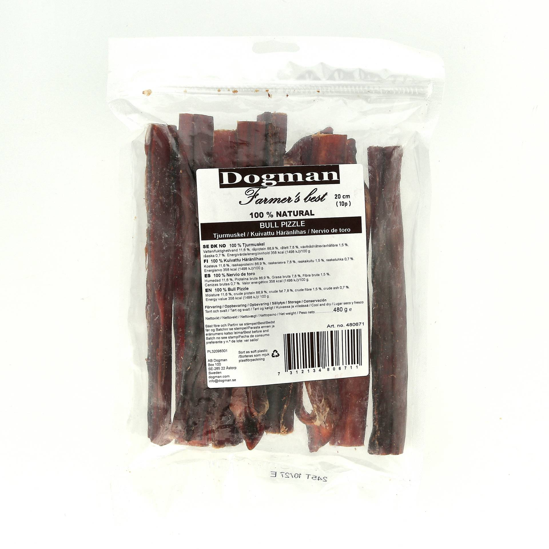 Dogman - Tjurmuskel 20cm 60g - 10st 10-pack