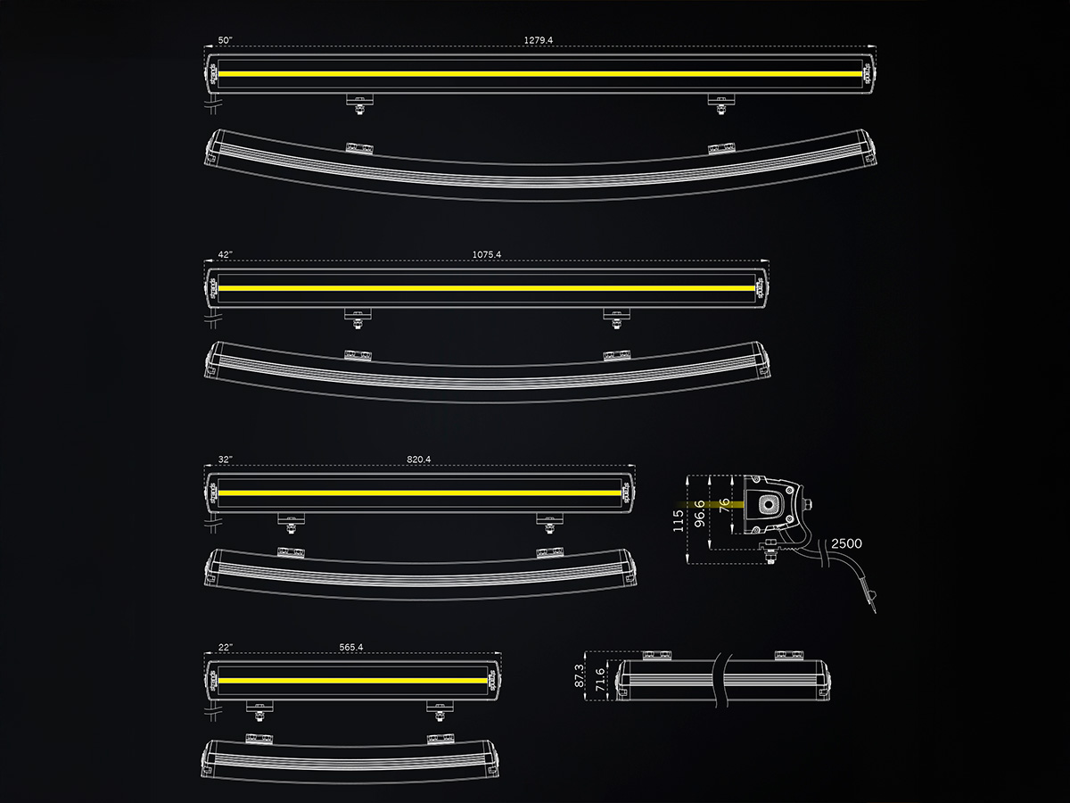 Siberia XP DRC 42" 334W  LED light bar - Curved, built-in relay - 3