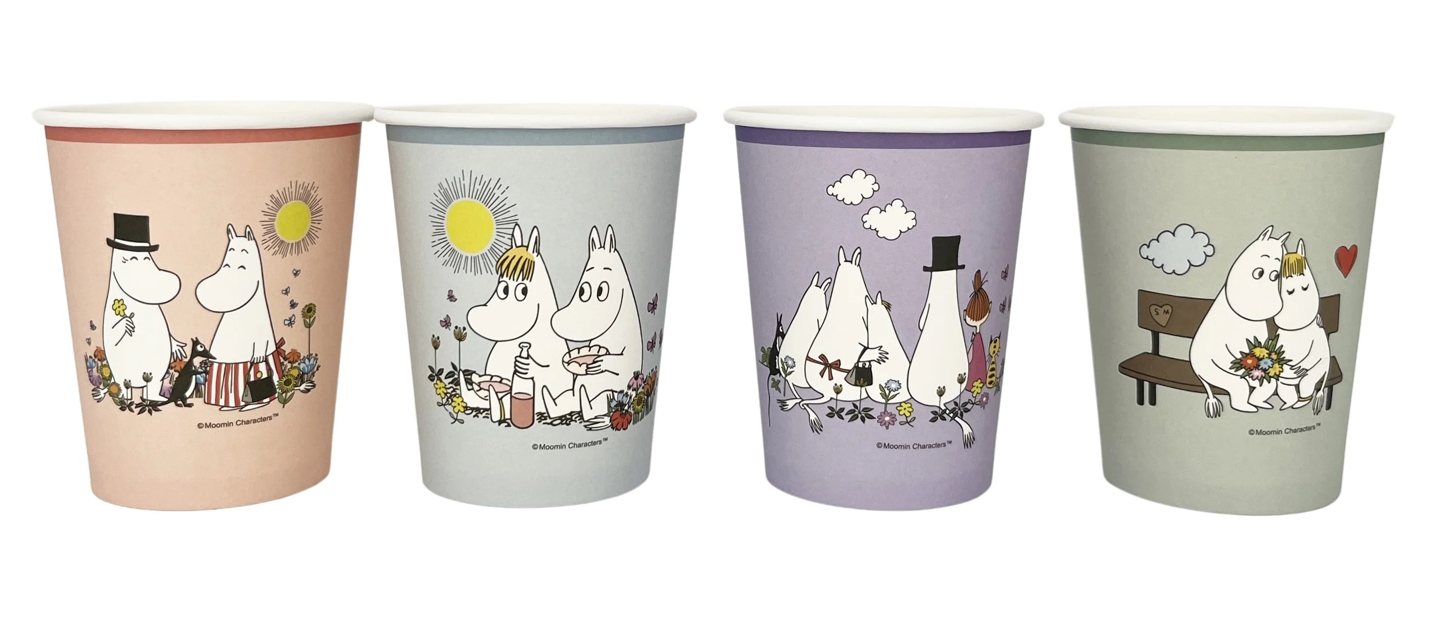 Moomin Paper Cups 250 ml, 8-Pack