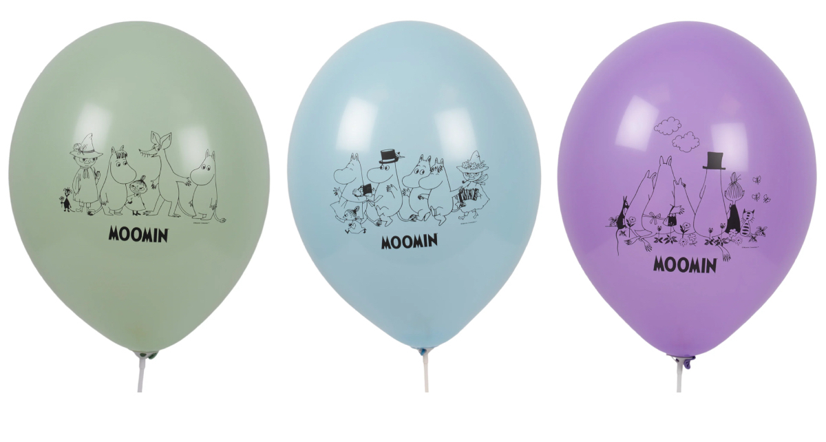 Moomin Balloons 30 cm, 6-Pack