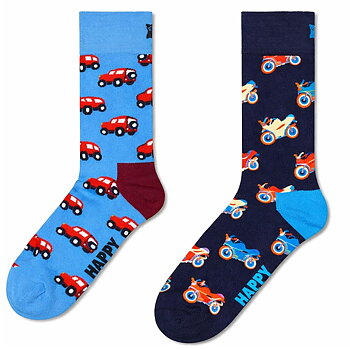 2-Pack Happy Socks Cars and Motorcycles Socks