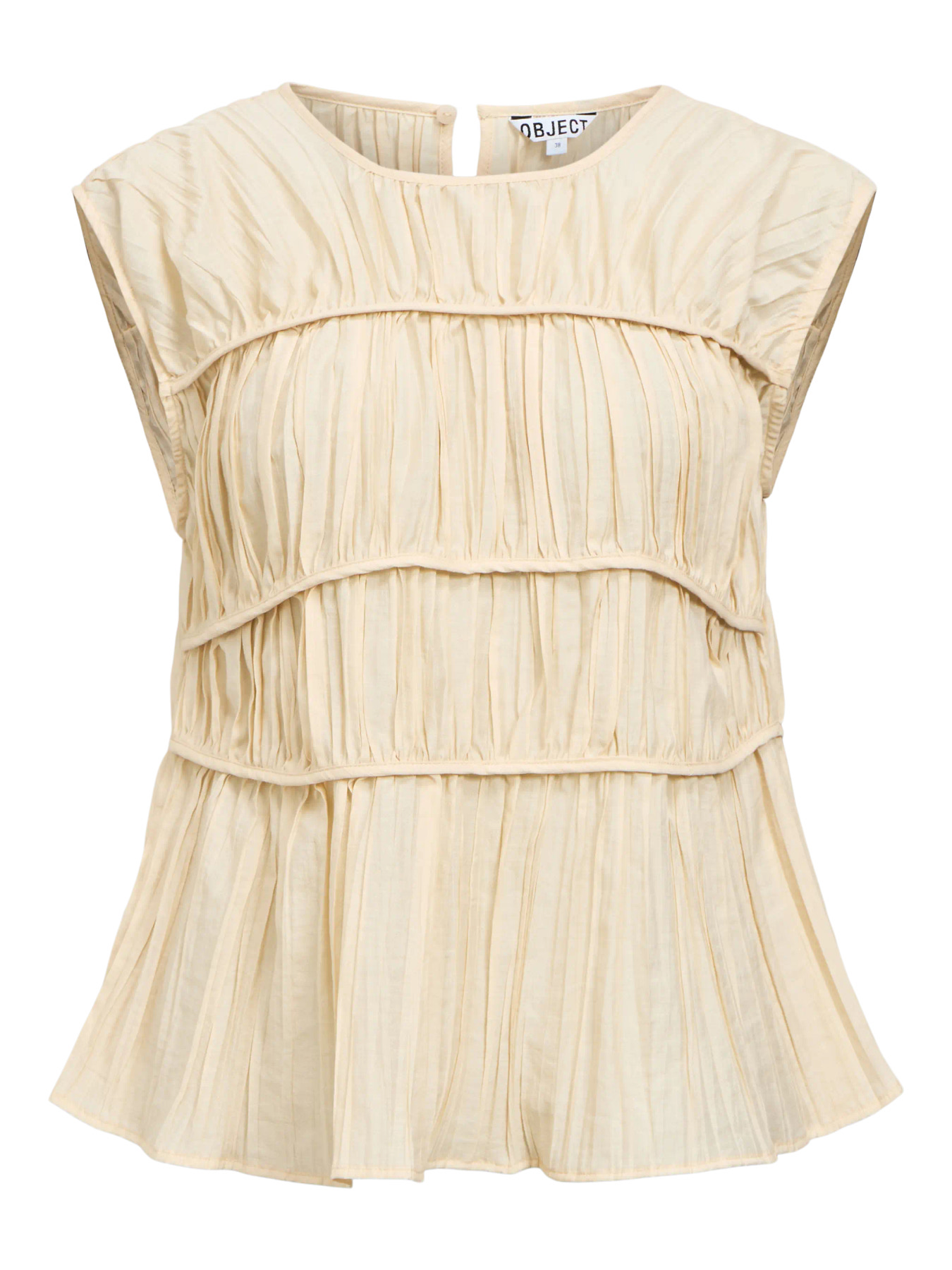 OBJMABEL BREA SL O-NECK TOP 145 Macadamia
