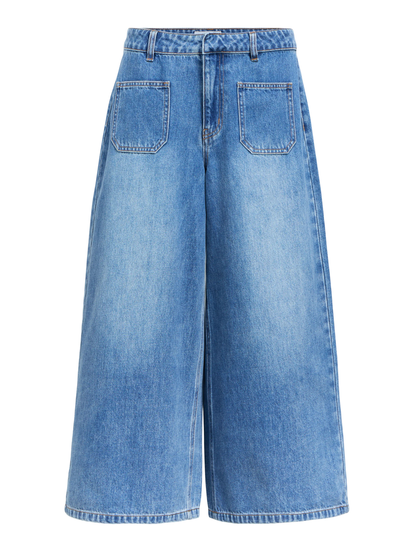 OBJFULLA MW DENIM CULOTTE 145 Medium Blue Denim