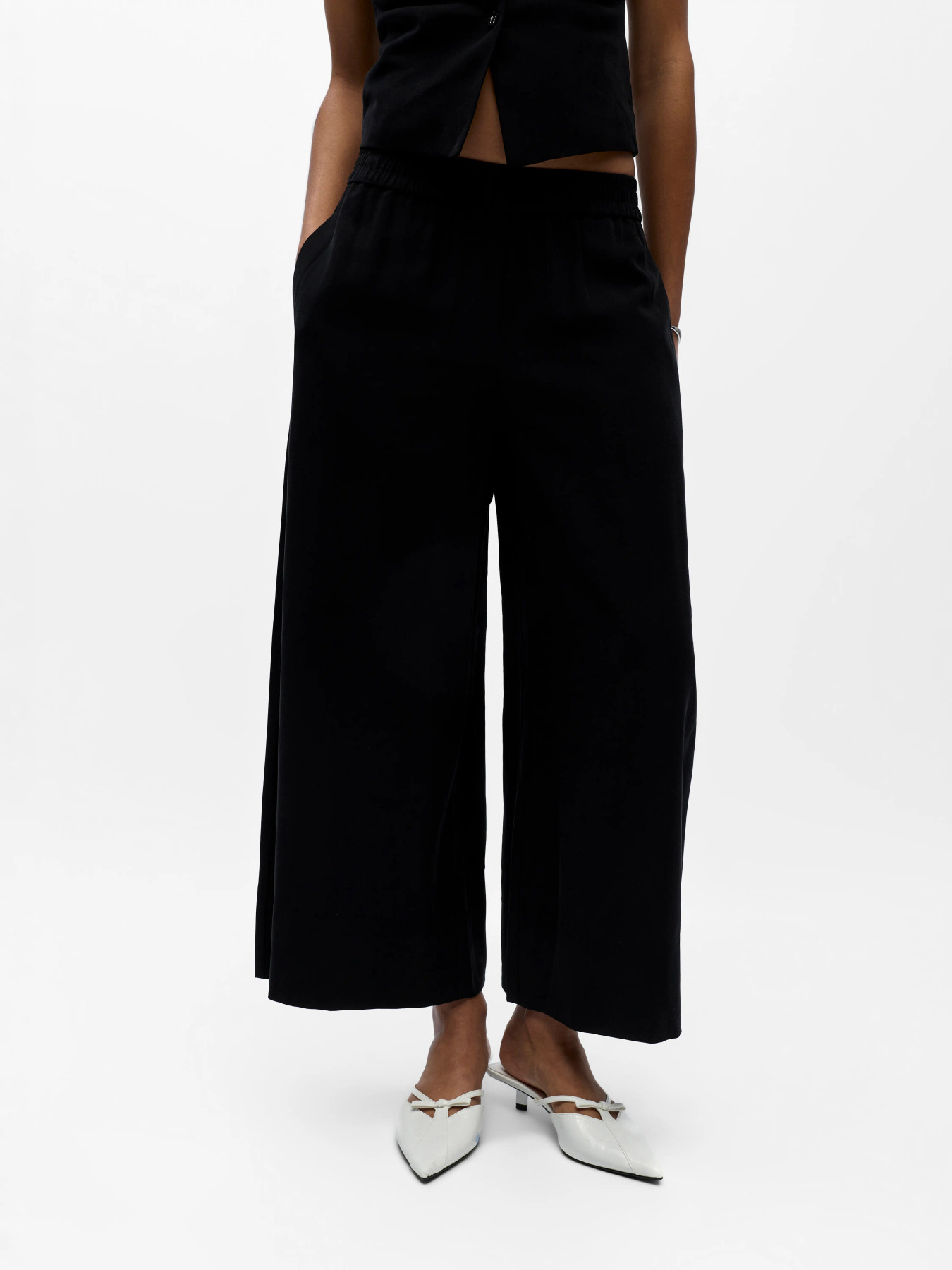 OBJHARRIET MW LO CULOTTE PANT E VIP 26 Black - 2